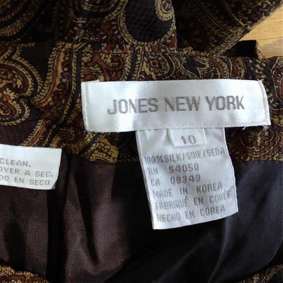 Jones New York Brown Paisley  Maxi Skirt - Size 10 - Picture 2 of 5